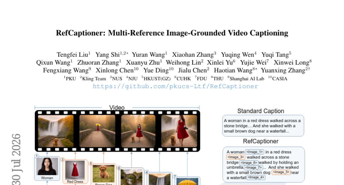 RefCaptioner: 多参考图像视频字幕生成