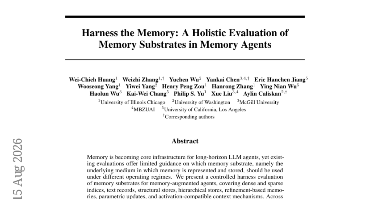 Harness the Memory: 记忆代理中记忆基底的整体评估