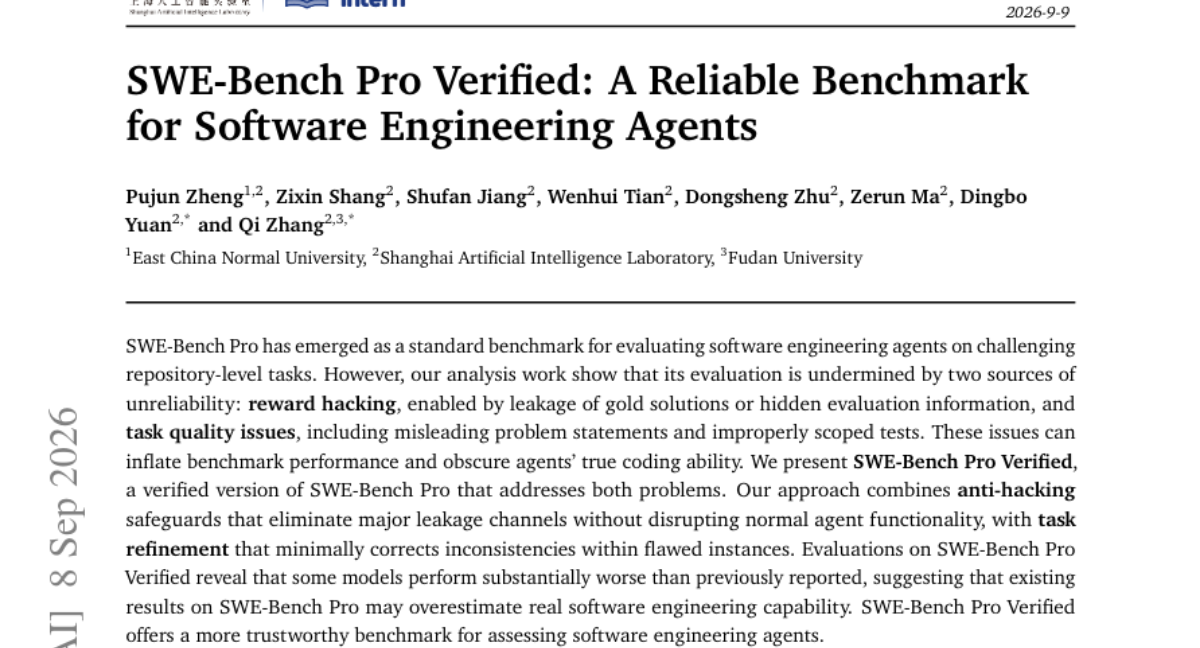 SWE-Bench Pro Verified:面向软件工程 Agent 的可靠评测基准