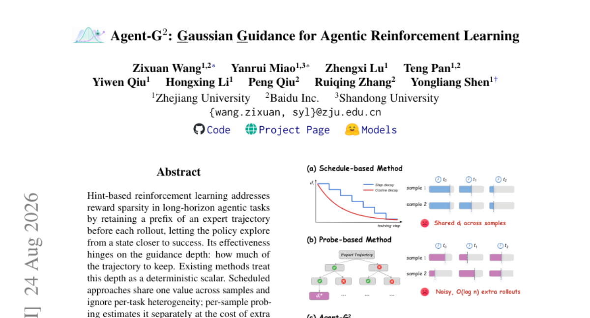 Agent-G^2: 智能体强化学习的高斯引导