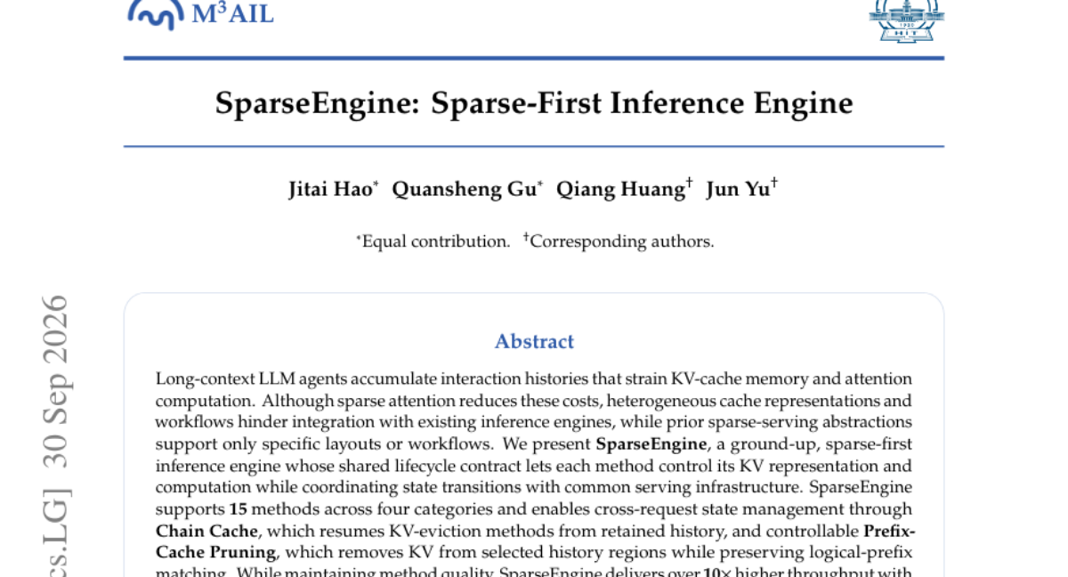 SparseEngine：稀疏优先推理引擎