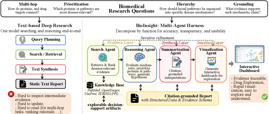 BioInsight: 面向交互式生物医学知识发现的多智能体编排系统