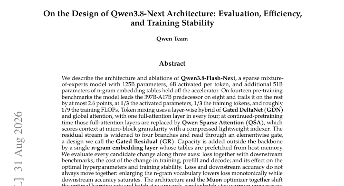 Qwen3.8-Next 架构设计：评估、效率与训练稳定性