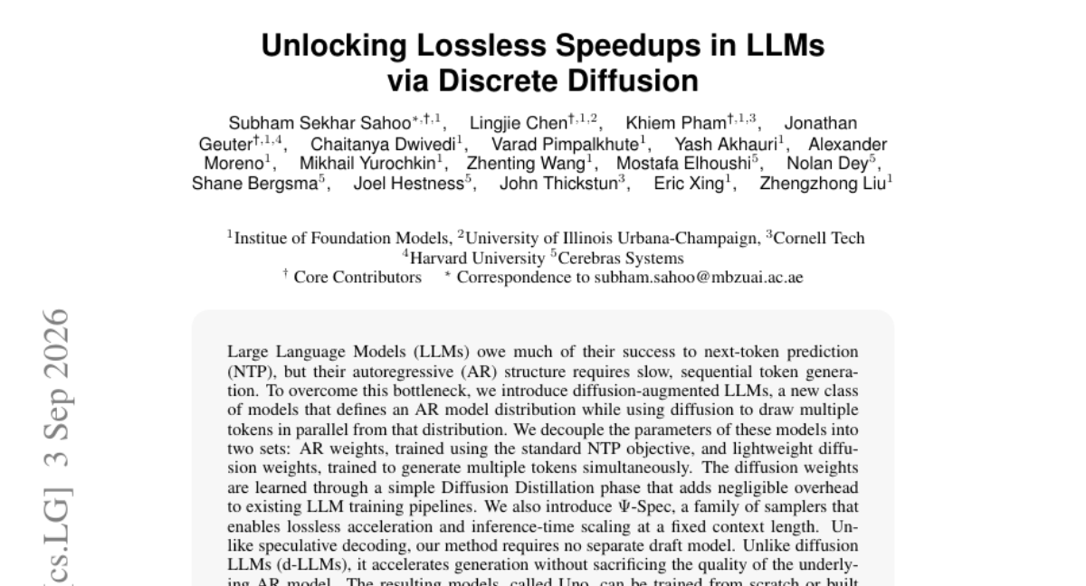 通过离散扩散解锁 LLMs 的无损加速