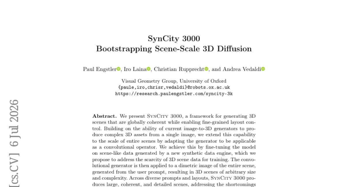 SynCity 3000: 引导场景级3D扩散
