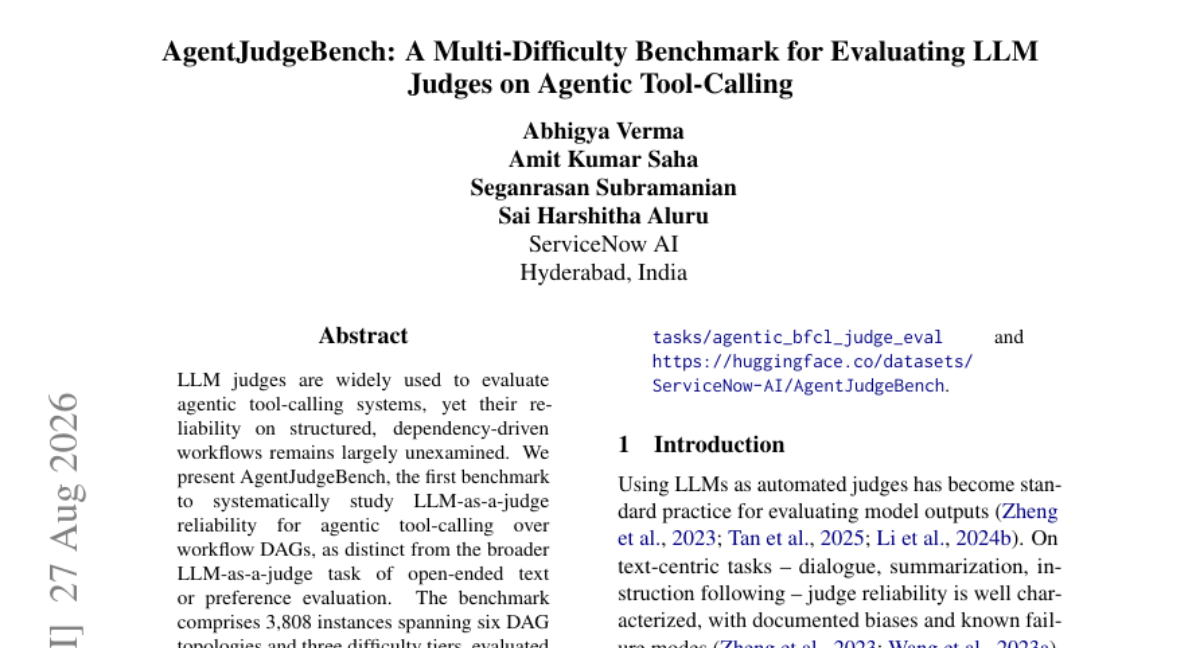 AgentJudgeBench: 评测 LLM 裁判在智能体工具调用上的多难度基准
