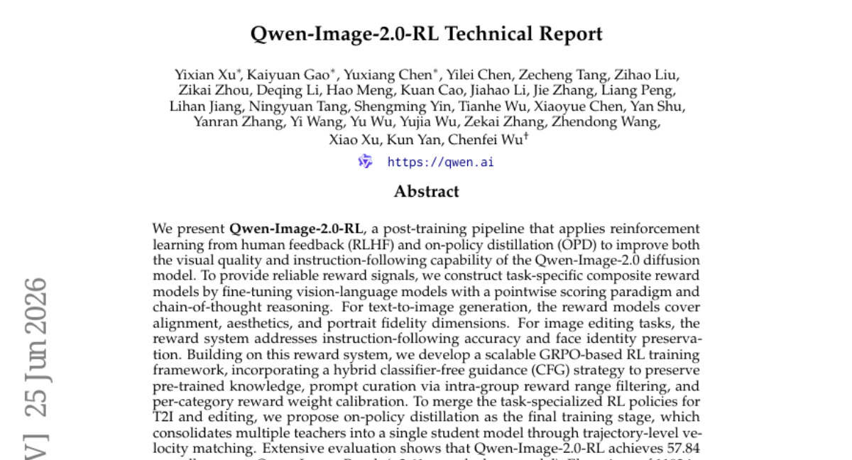 Qwen-Image-2.0-RL 技术报告