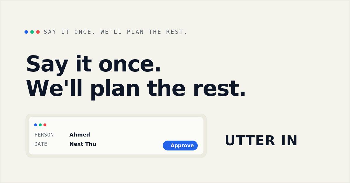 UTTER IN