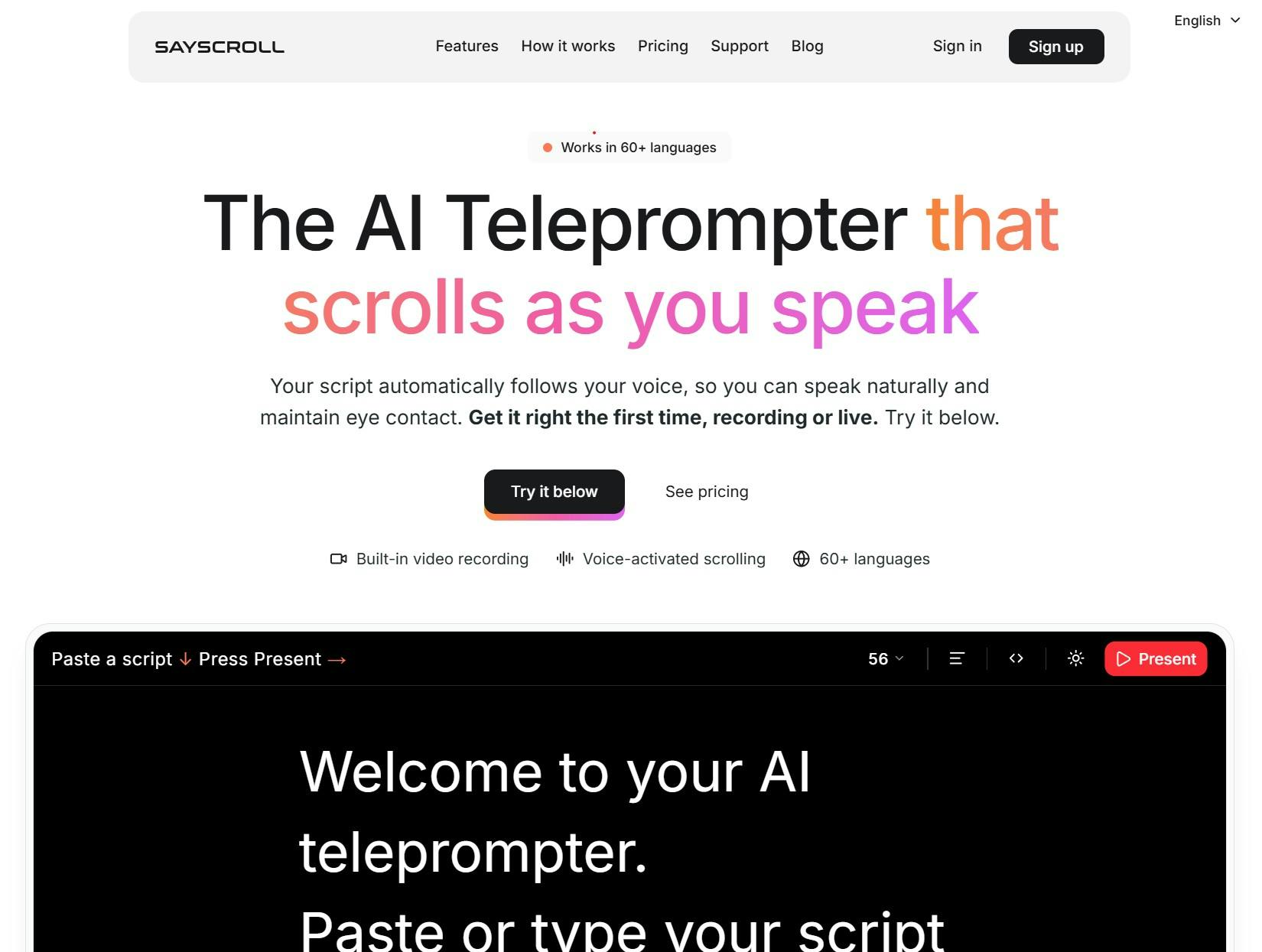 Sayscroll