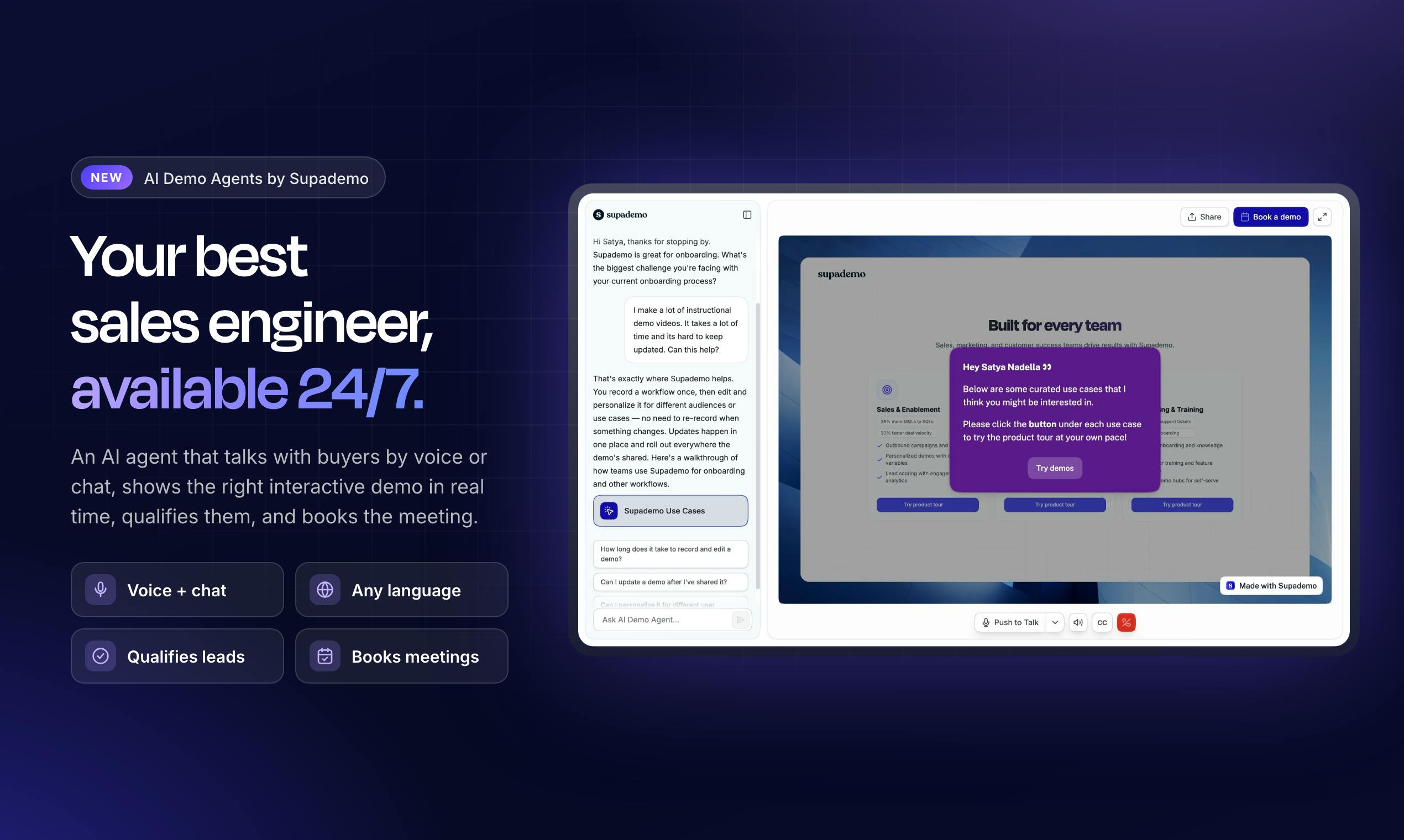 Supademo AI Demo Agent