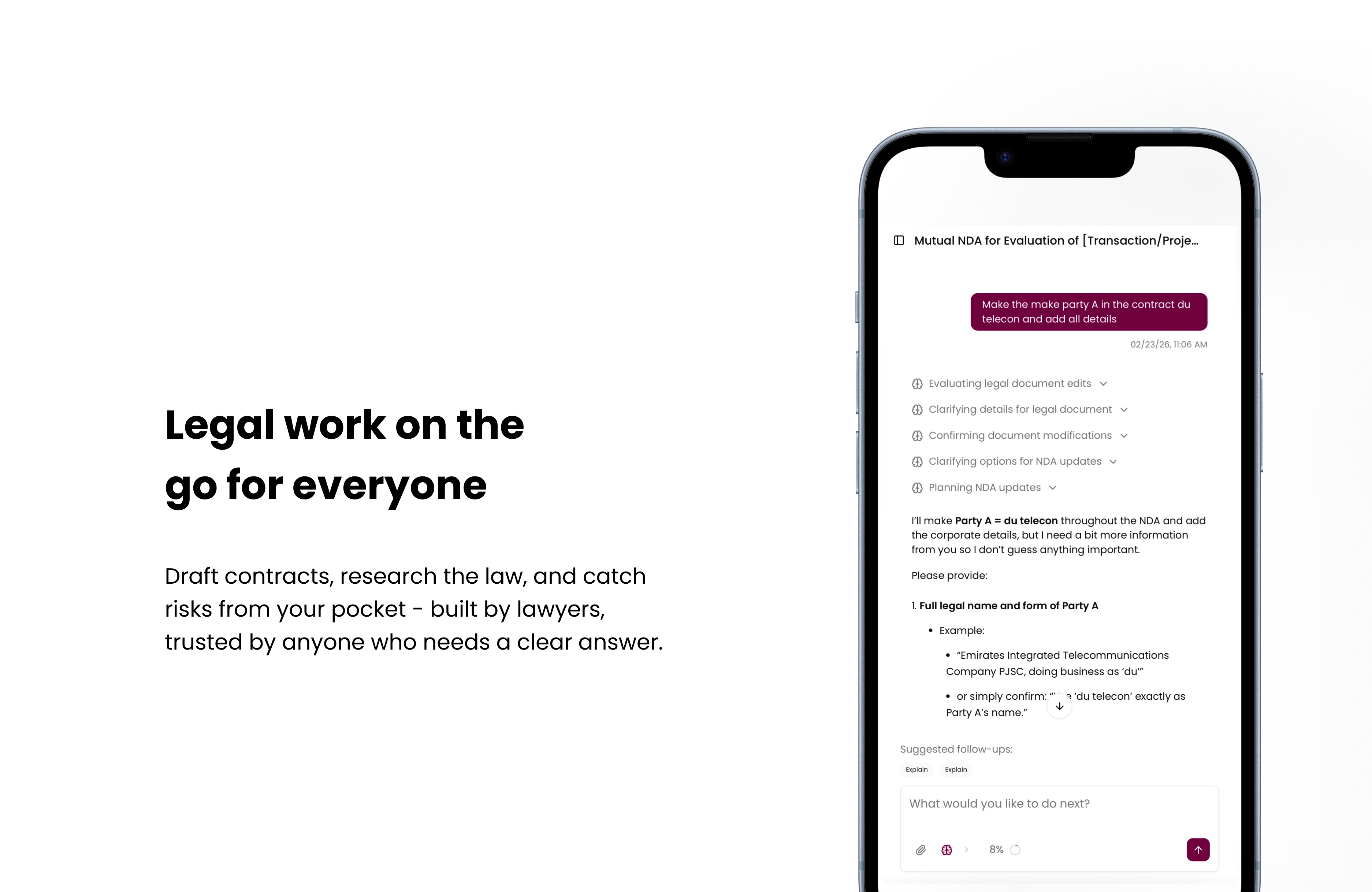 HAQQ Legal AI on Mobile
