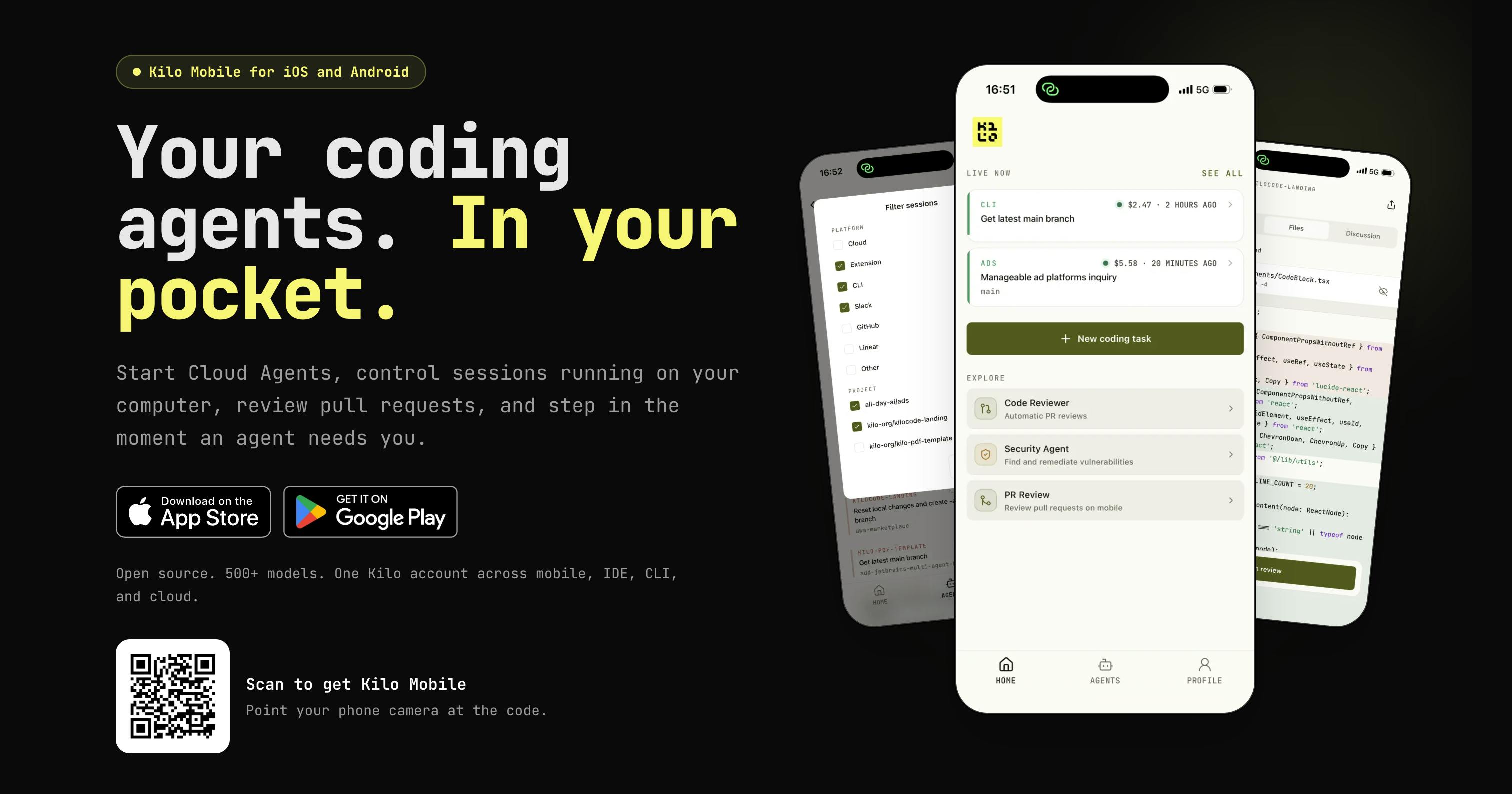 Kilo Code for iOS and Android