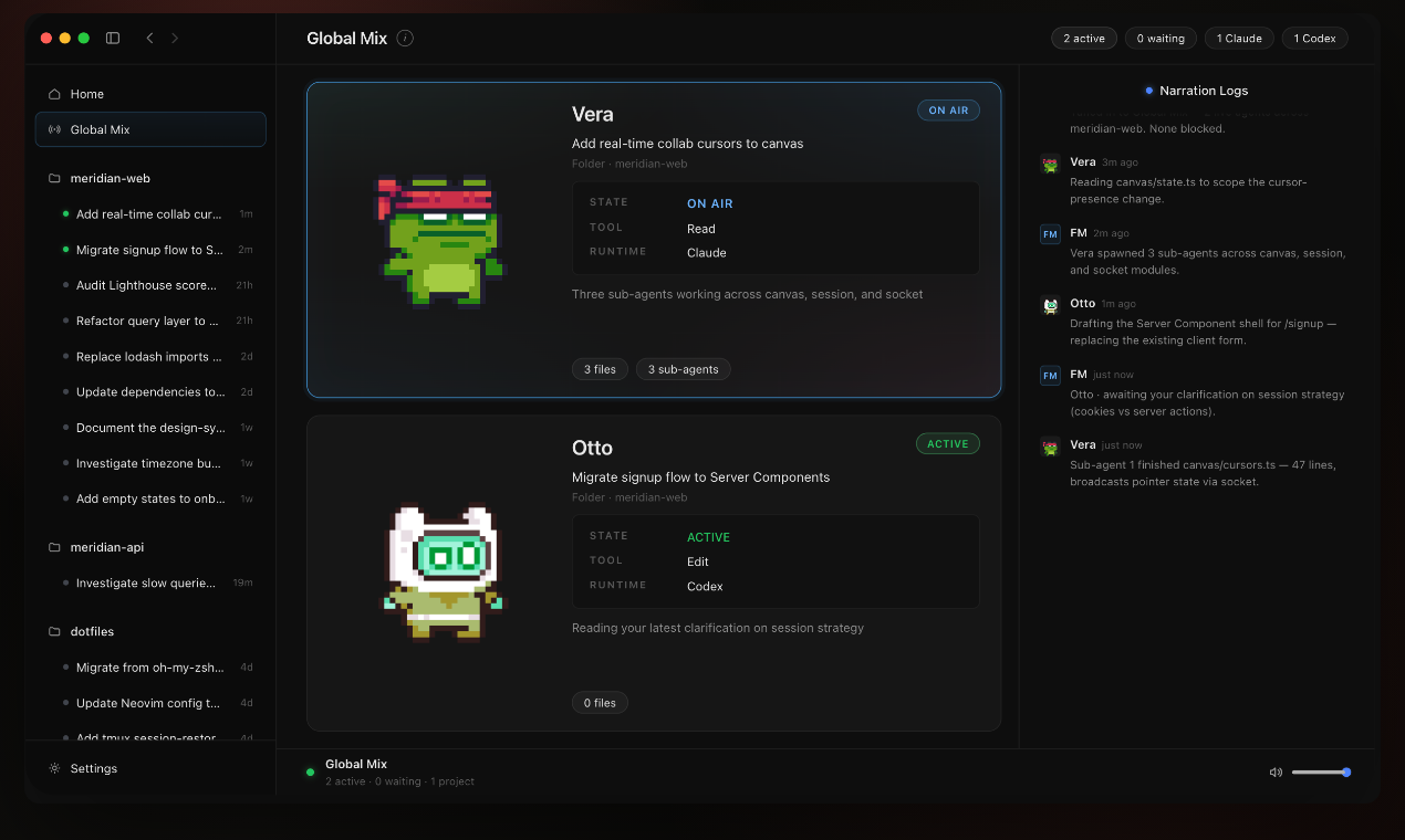 Agent FM for Claude Code & Codex