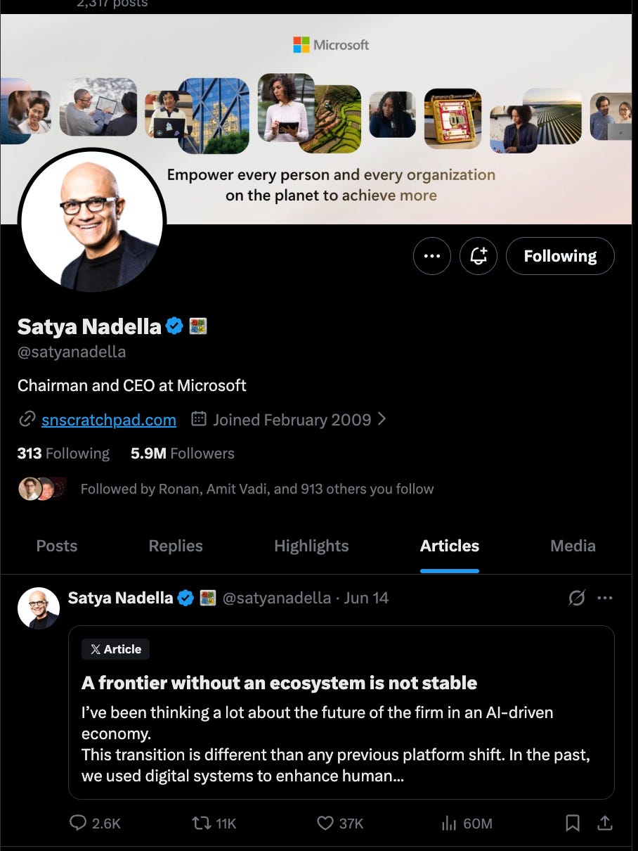 Satya on Loopcraft: Building Frontier Ecosystems
