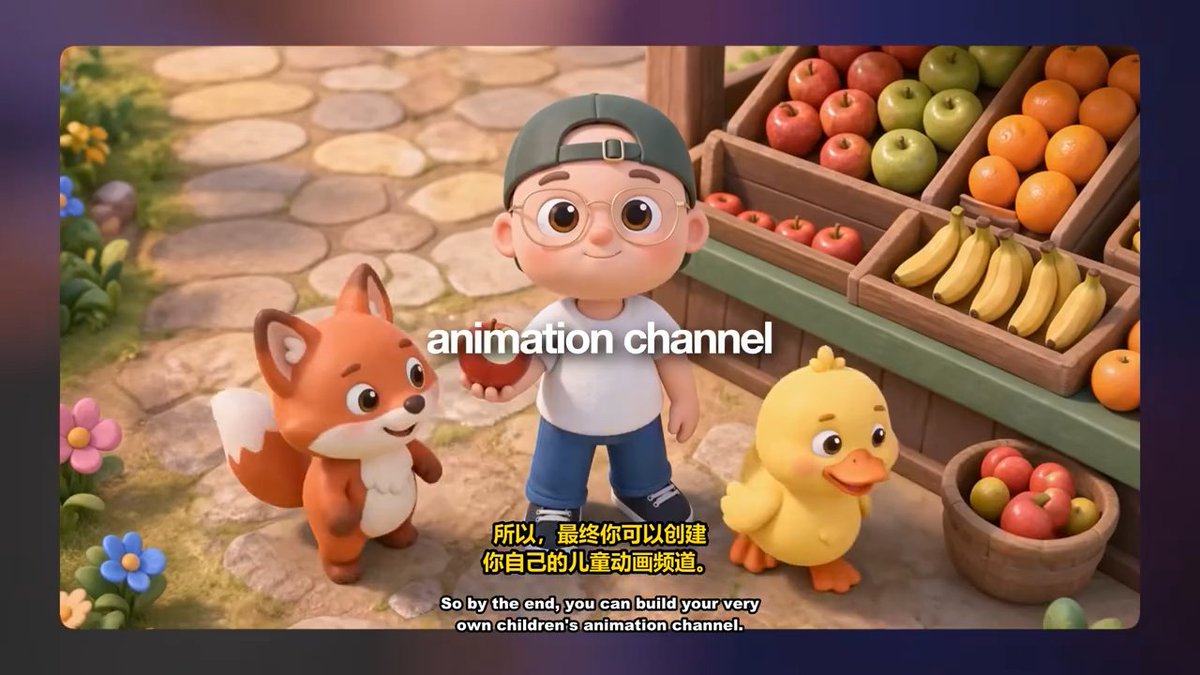 AI儿童动画：角色一致性关键，工作流核心