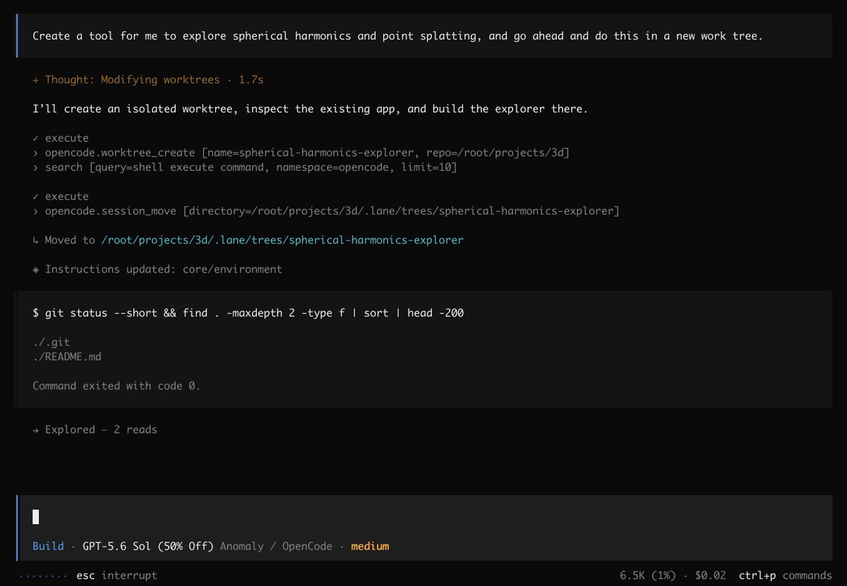 opencode 改进 worktree 管理:插件可注册策略,并新增 agent 工具
