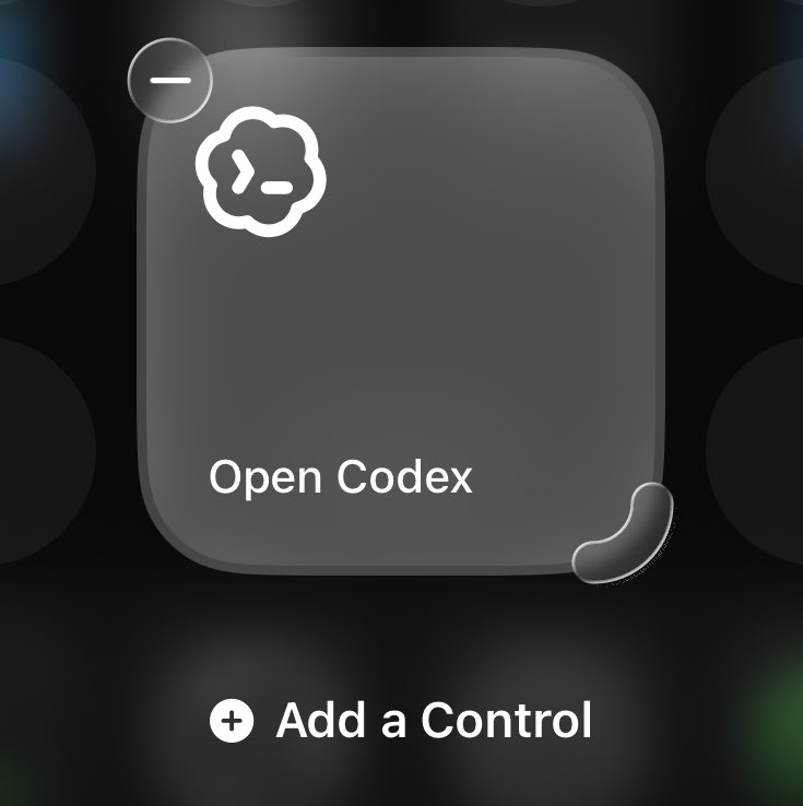 在iOS上添加Codex控制