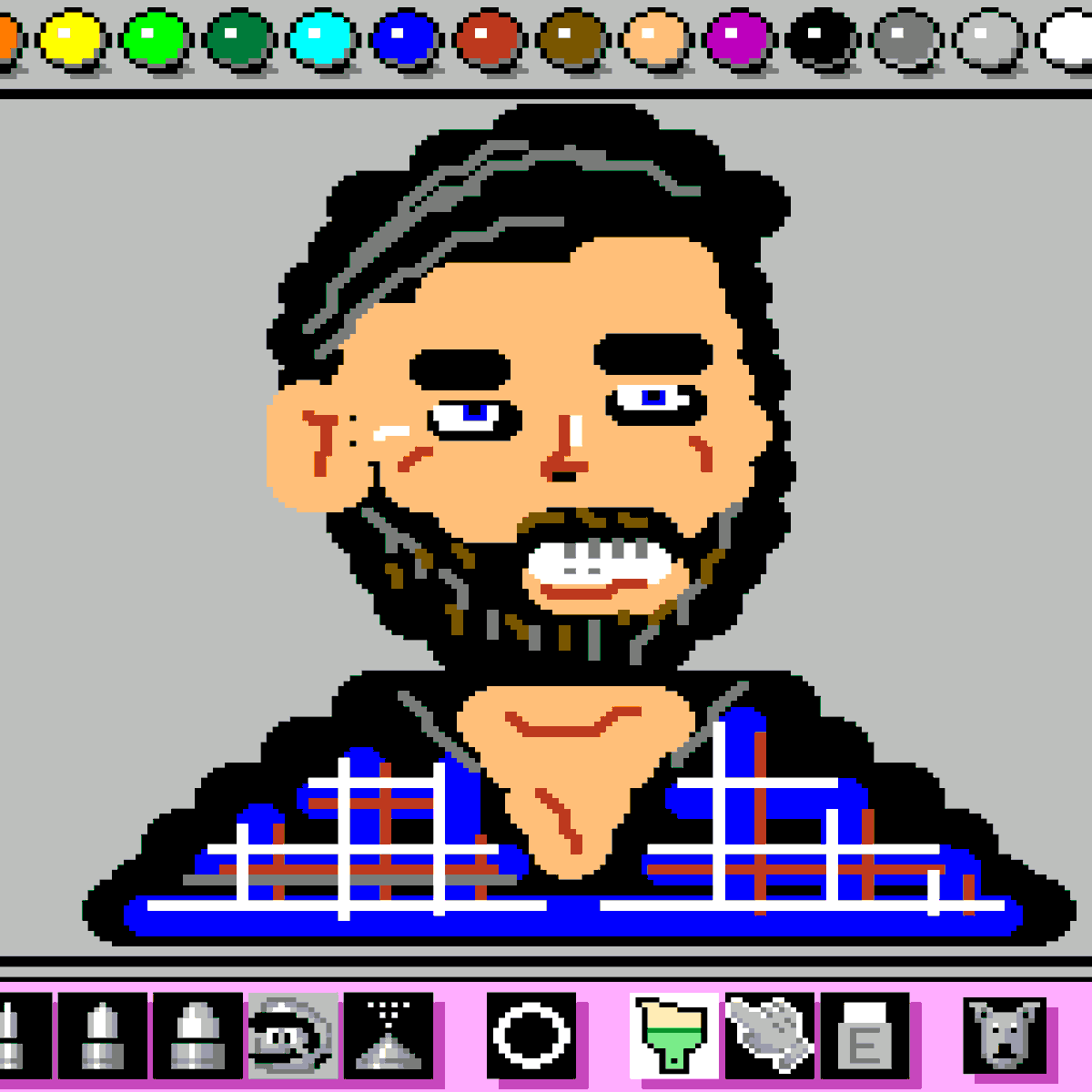 让 Astra 通过模拟器控制 Mario Paint,为作者绘制肖像