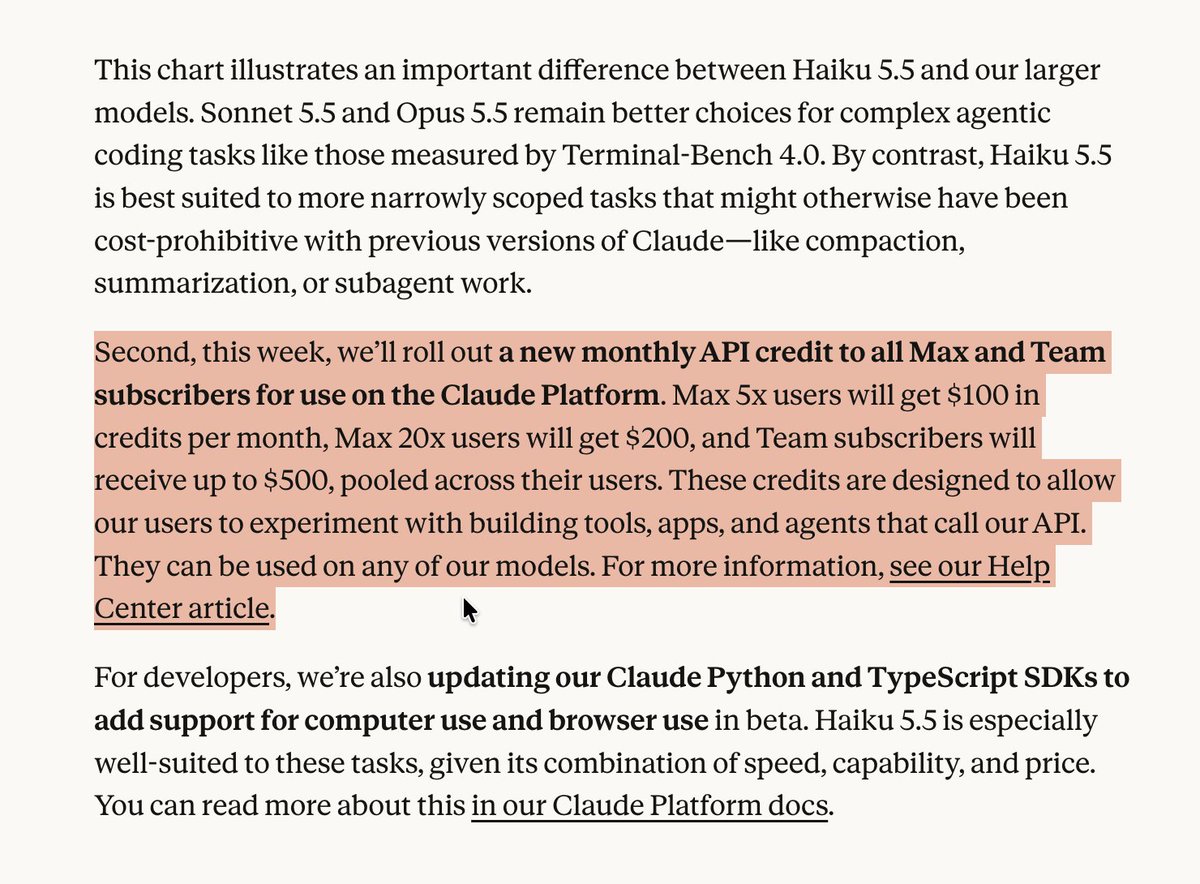Claude Max/Team 订阅每月赠送 API 额度，最高 500 美元，仅限 Claude Platform 使用