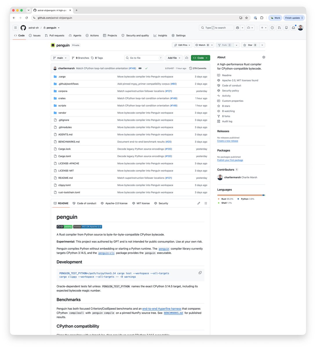 Sol构建CPython字节码编译器，Codex自主迭代优化
