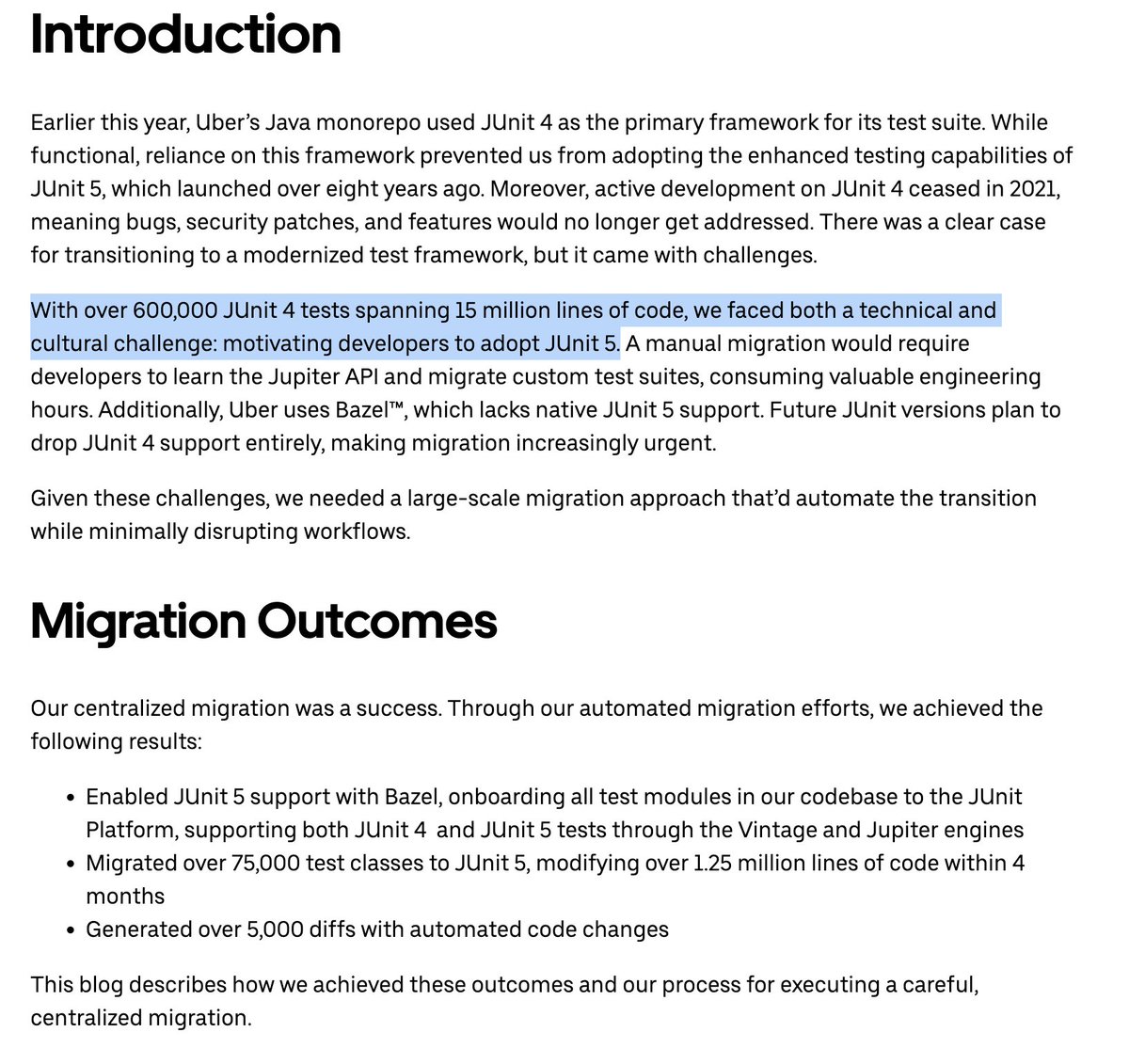 Uber 如何借助 AI 将 60 万个 JUnit 4 测试迁移到 JUnit 5