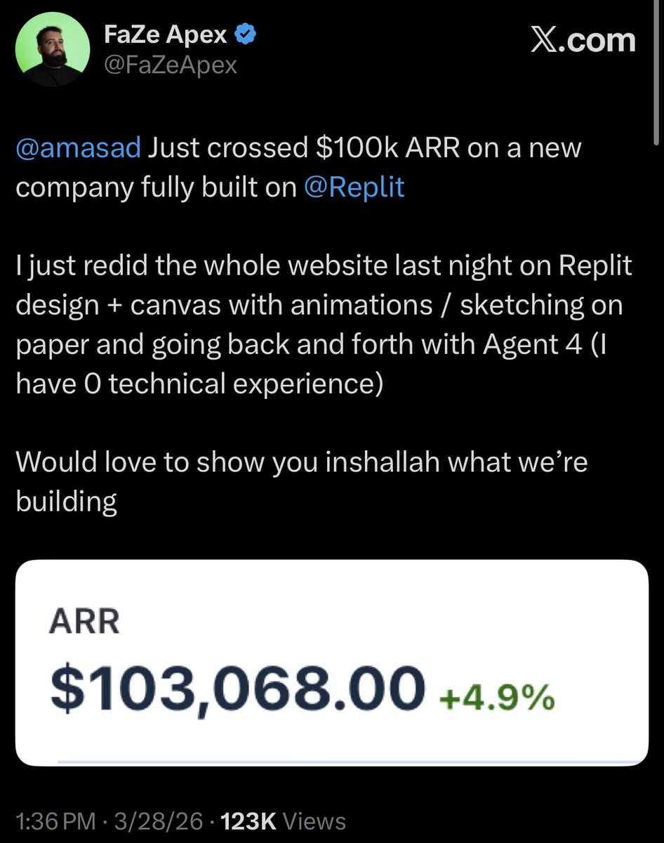 Amjad Masad 祝贺团队，强调始于提示和想法。