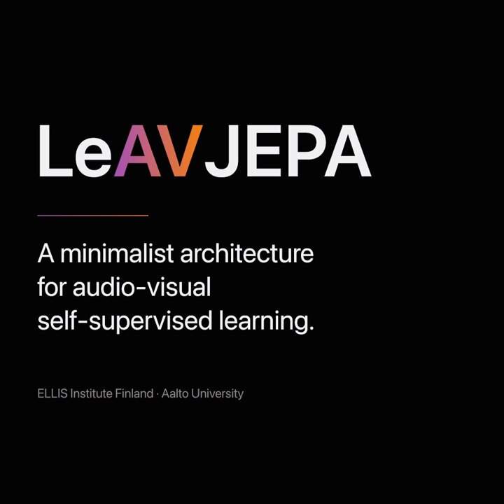 LeAVJEPA:单共享编码器做音视频自监督学习,无类别标签即学通用表征
