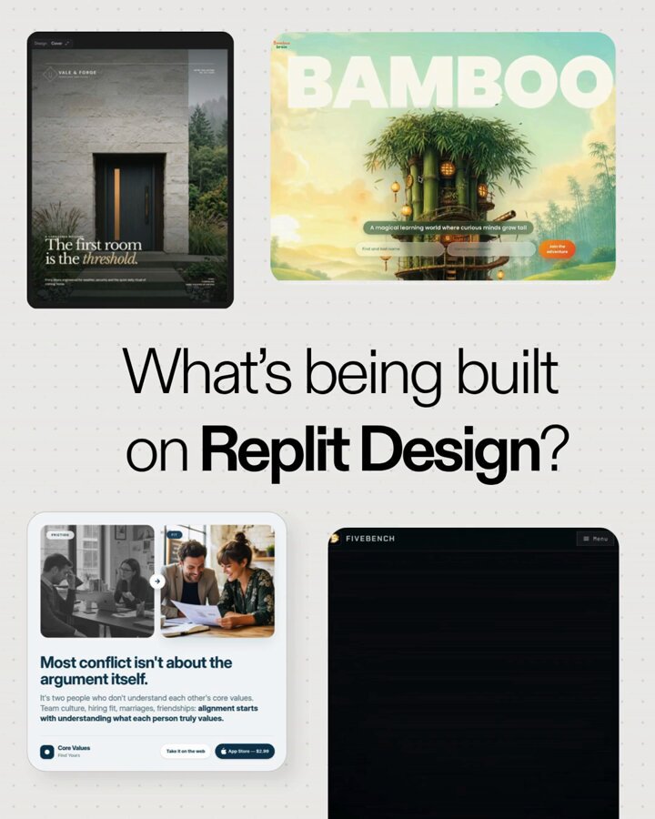 转推：展示 Replit Design 用户作品，开放讨论