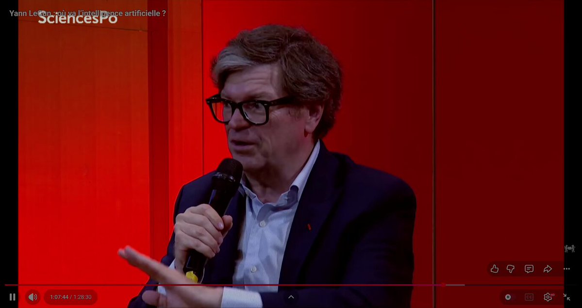 LeCun 在巴黎政治学院:机器将比人更聪明,但仍受人类指挥。