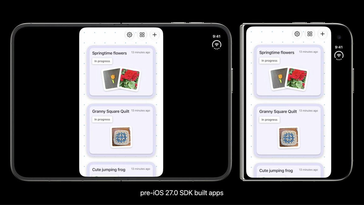 指出不更新应用在iPhone Duo上的显示效果，提醒开发者适配。