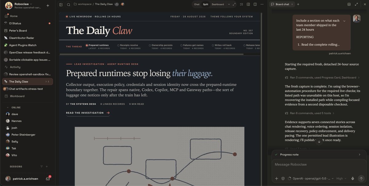 介绍OpenClaw 2.0共享画布，支持多人HTML和聊天。
