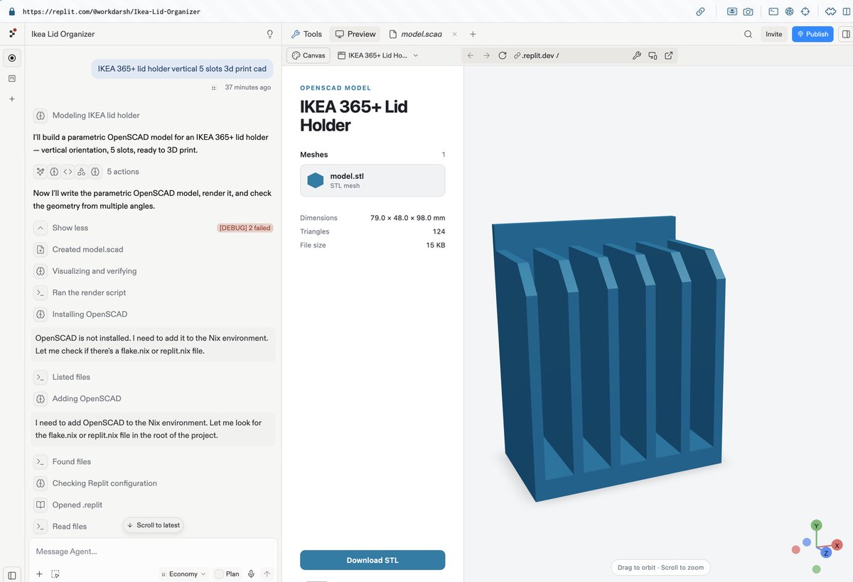 讨论在Replit中添加CAD 3D建模功能