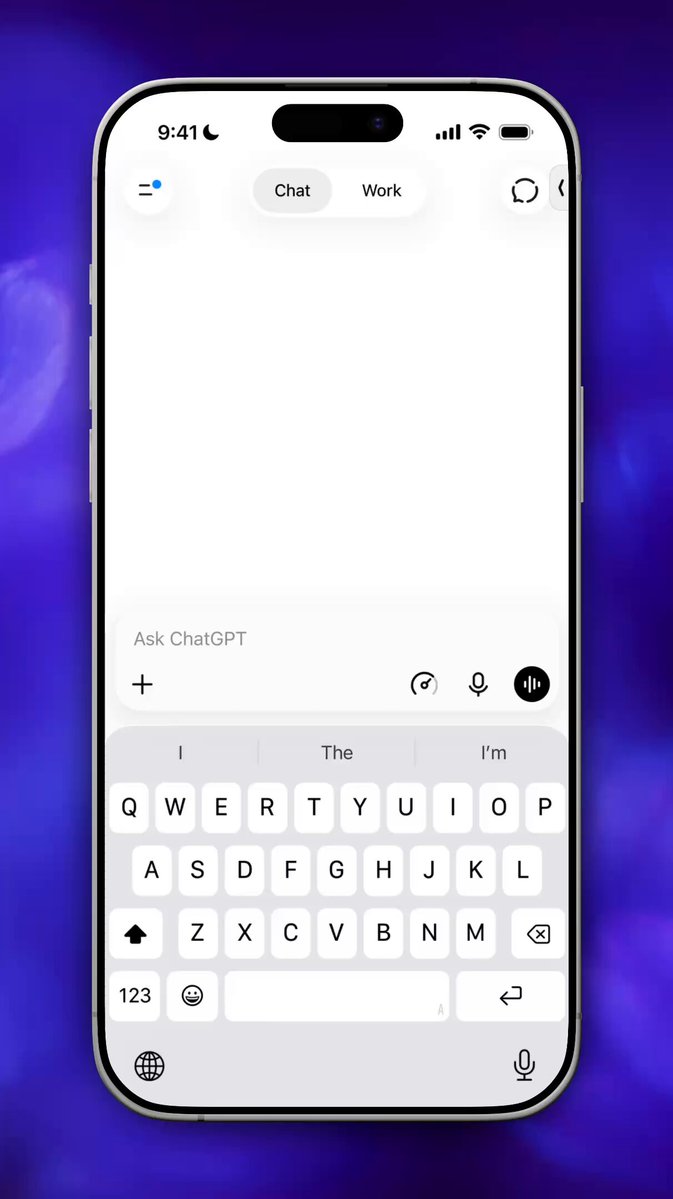 iOS 上滑新建 ChatGPT 对话，可在其思考时连续提问并排队浏览。