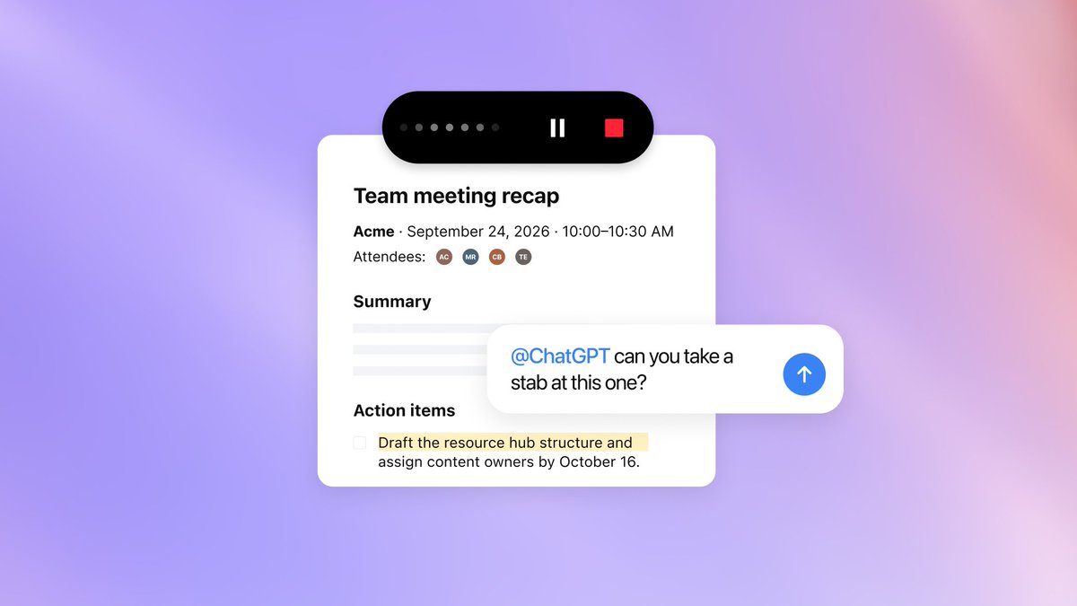 ChatGPT 推出 Meetings 插件,自动记会议笔记并生成摘要与后续步骤