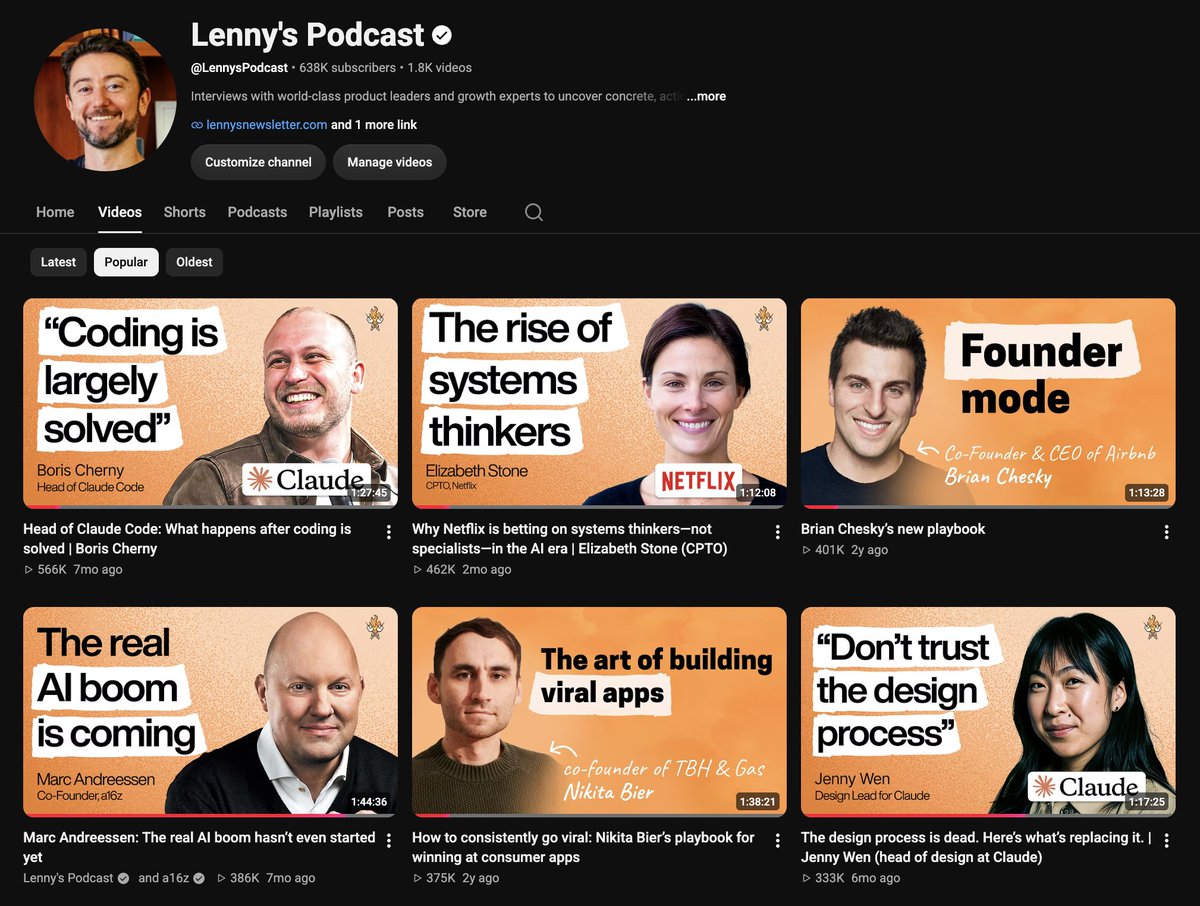 Lenny 庆祝 Elizabeth Stone 二次做客的播客成为观看量第二的一期