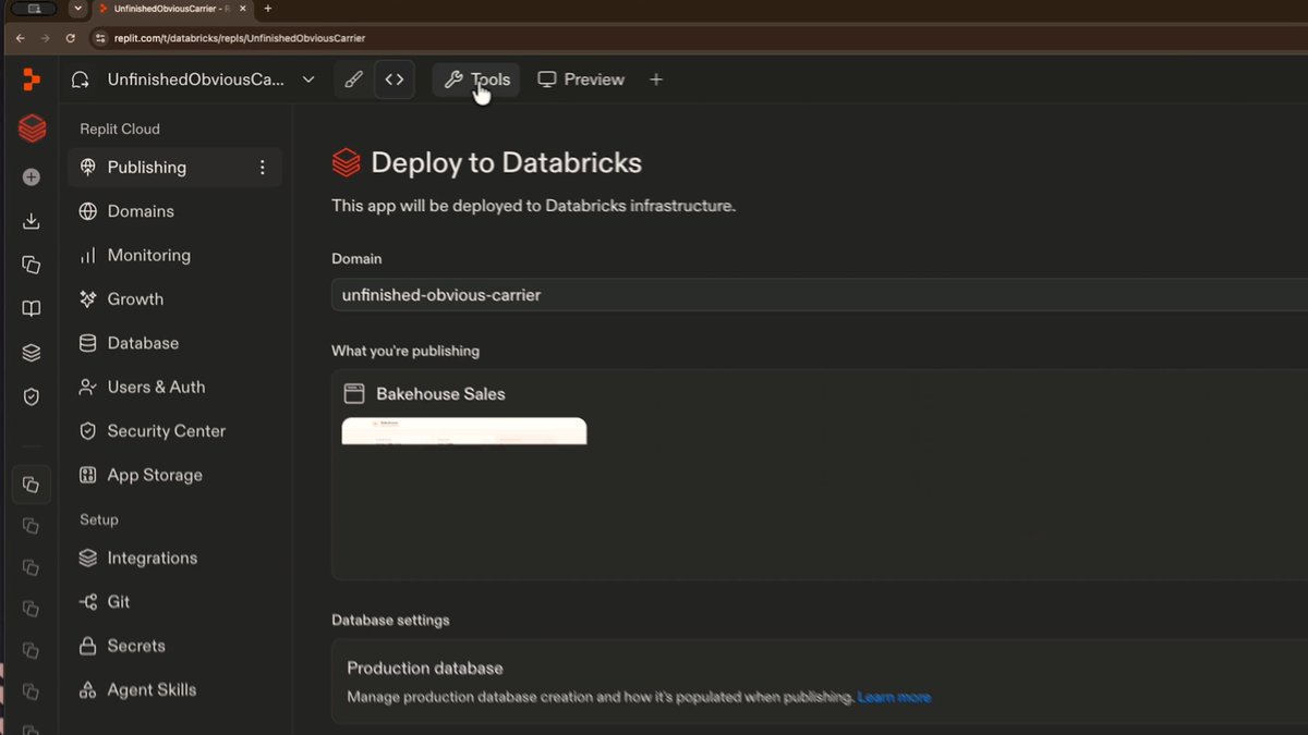 Replit 与 Databricks 集成正式 GA,支持原生 Lakebase,Replit Agent 可自动配置数据库。