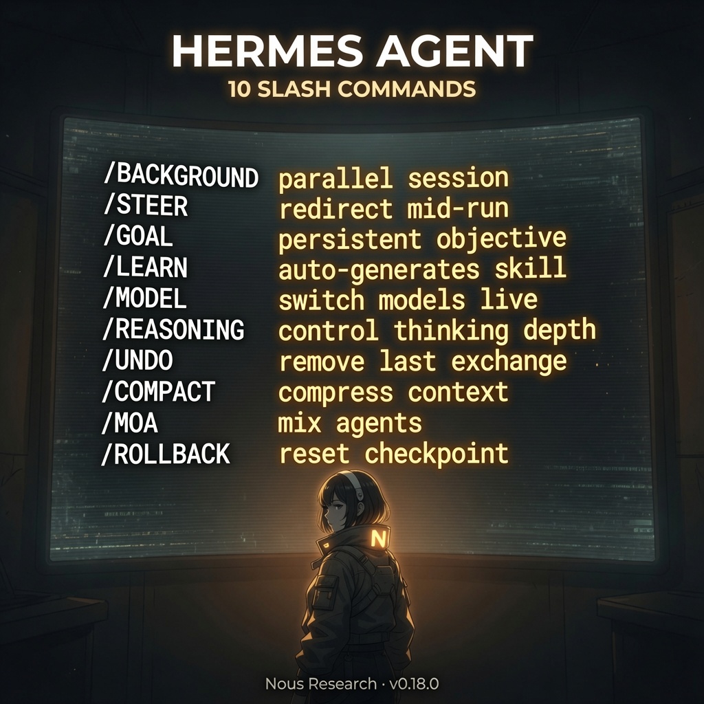 介绍Hermes Agent的10个斜杠命令