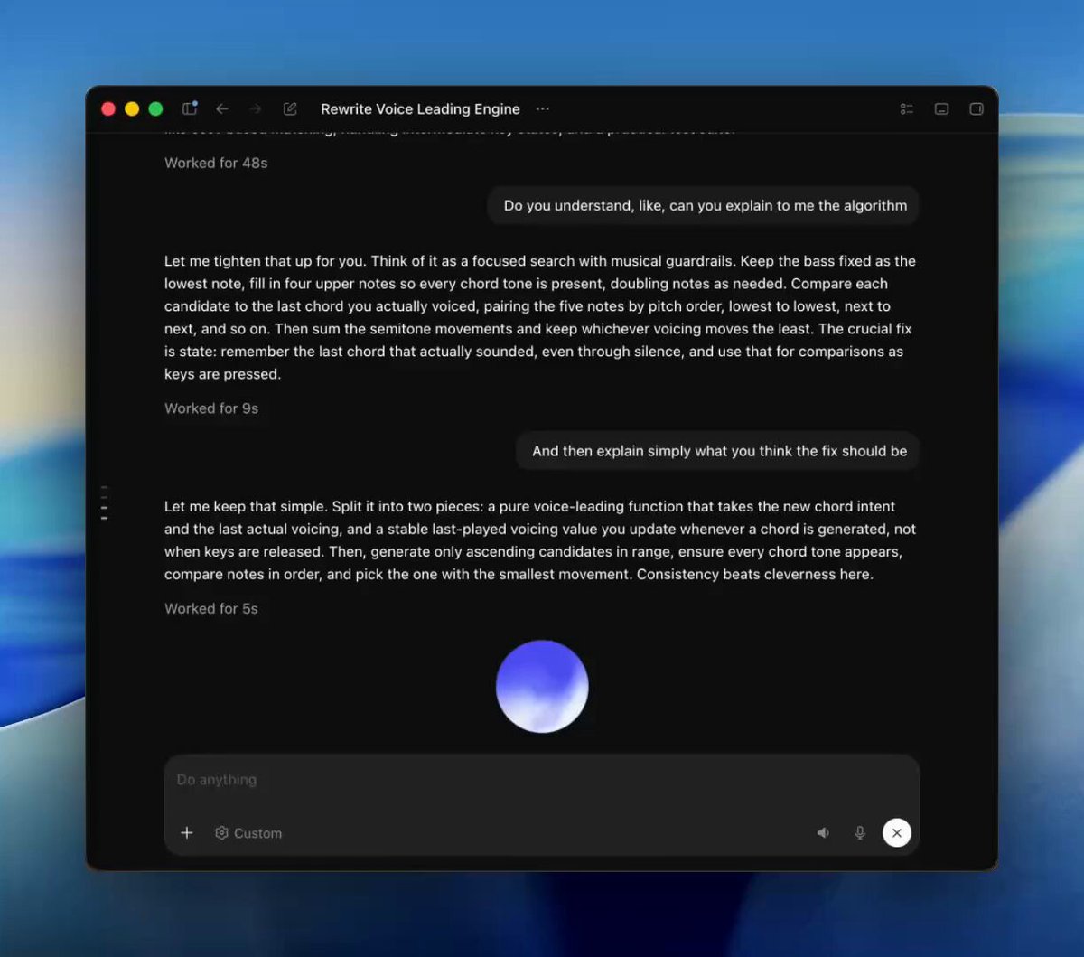 ChatGPT Voice桌面版作为计划模式，能通过对话理清思路并生成Codex任务