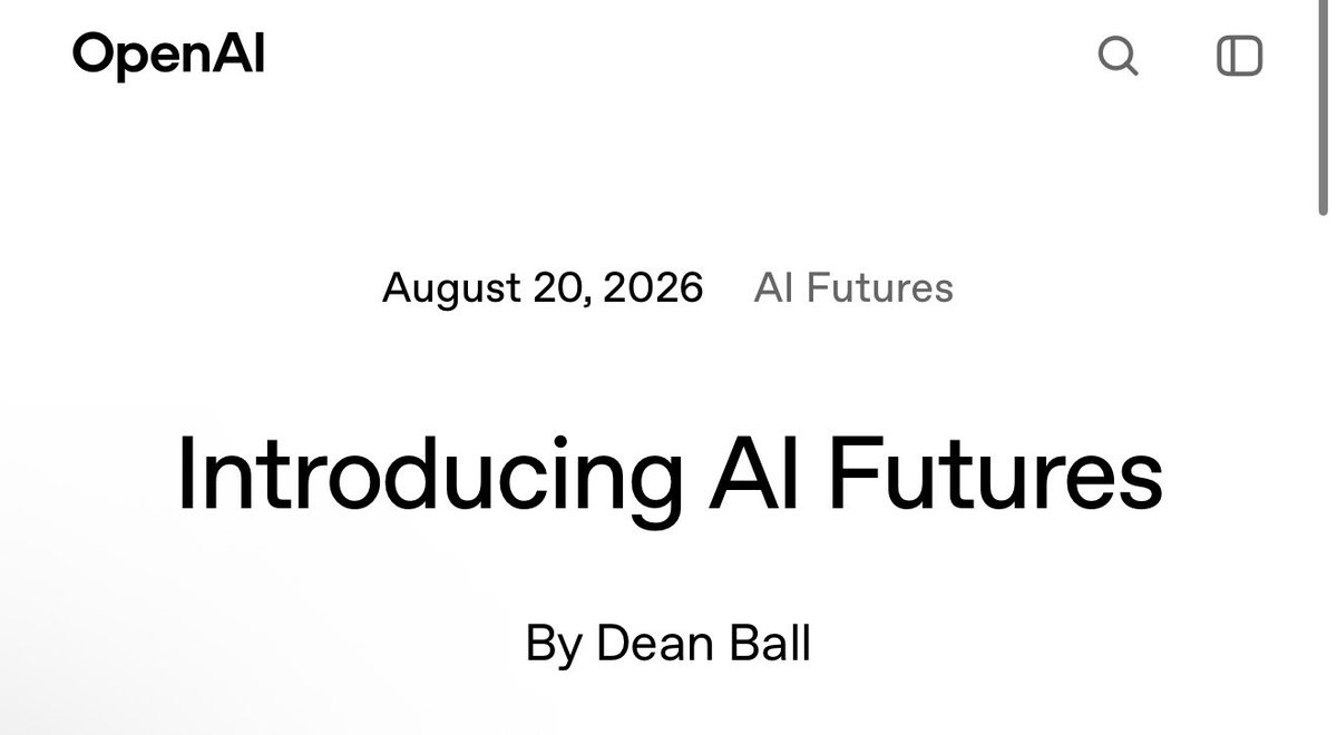 OpenAI推出AI Futures博客，首篇关注AI政策中的权力集中问题。