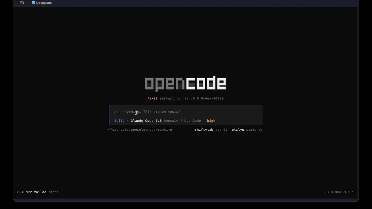 opencode TUI 新增多种壁纸，含景观、时段与活跃度变化