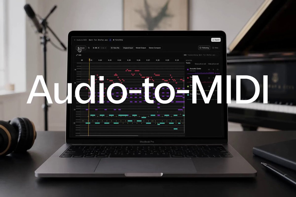 Kyutai实验室推出Audio-to-MIDI模型