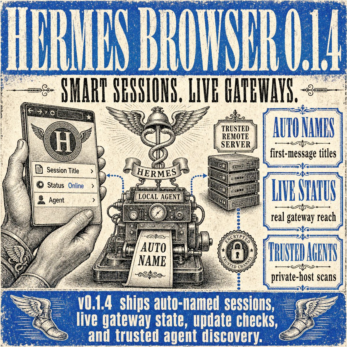 Hermes浏览器扩展v0.1.4更新侧面板可靠性