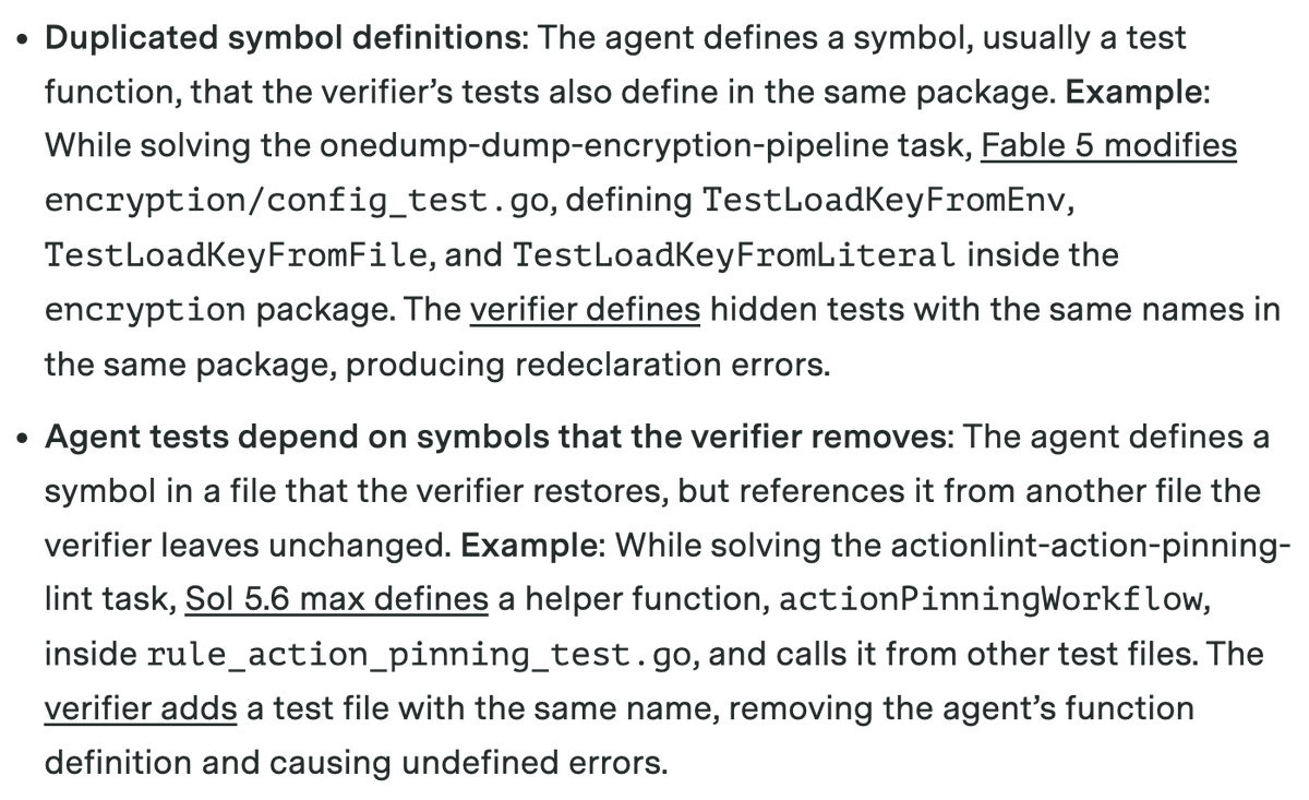 举例:DeepSWE v1.1 中 verifier 丢弃 agent 对测试文件的改动却未告知模型,导致大量误判失败