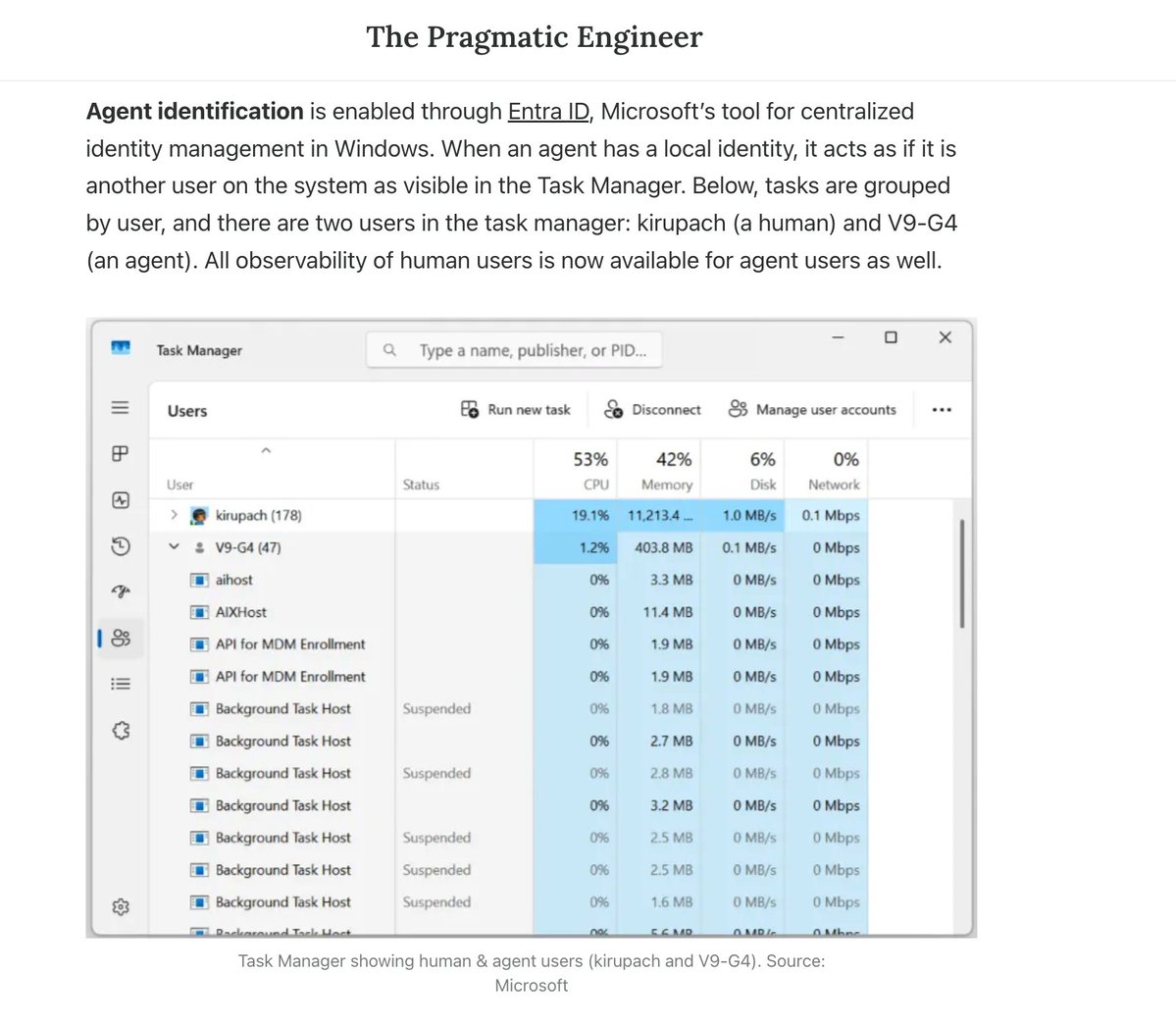 Windows 团队在 OS 层引入 AI agent 身份,类似用户账号,或成业界范式