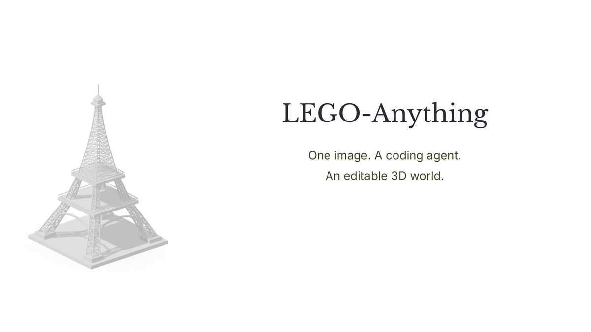 LEGO-Anything:用编码 Agent 进行 3D 场景重建的论文