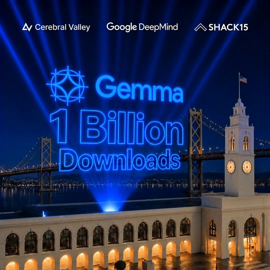 庆祝Gemma模型即将达到10亿下载量