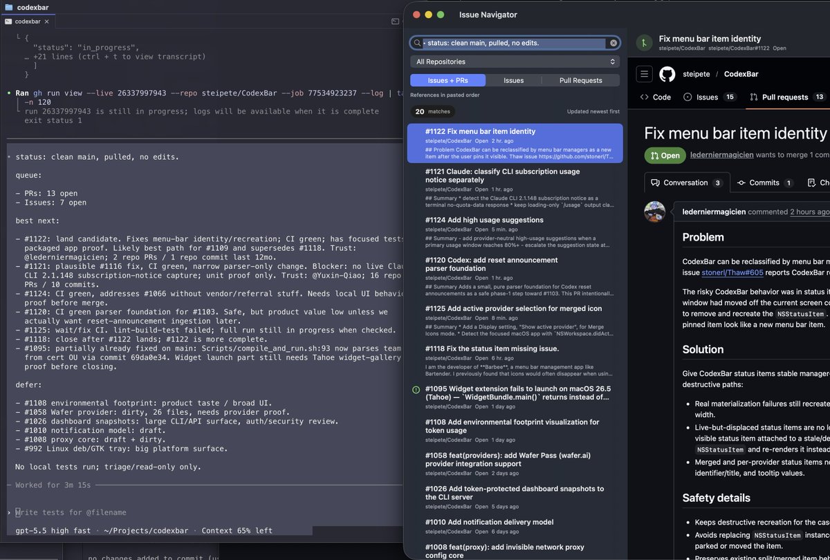 用Codex自动处理GitHub issues/PRs
