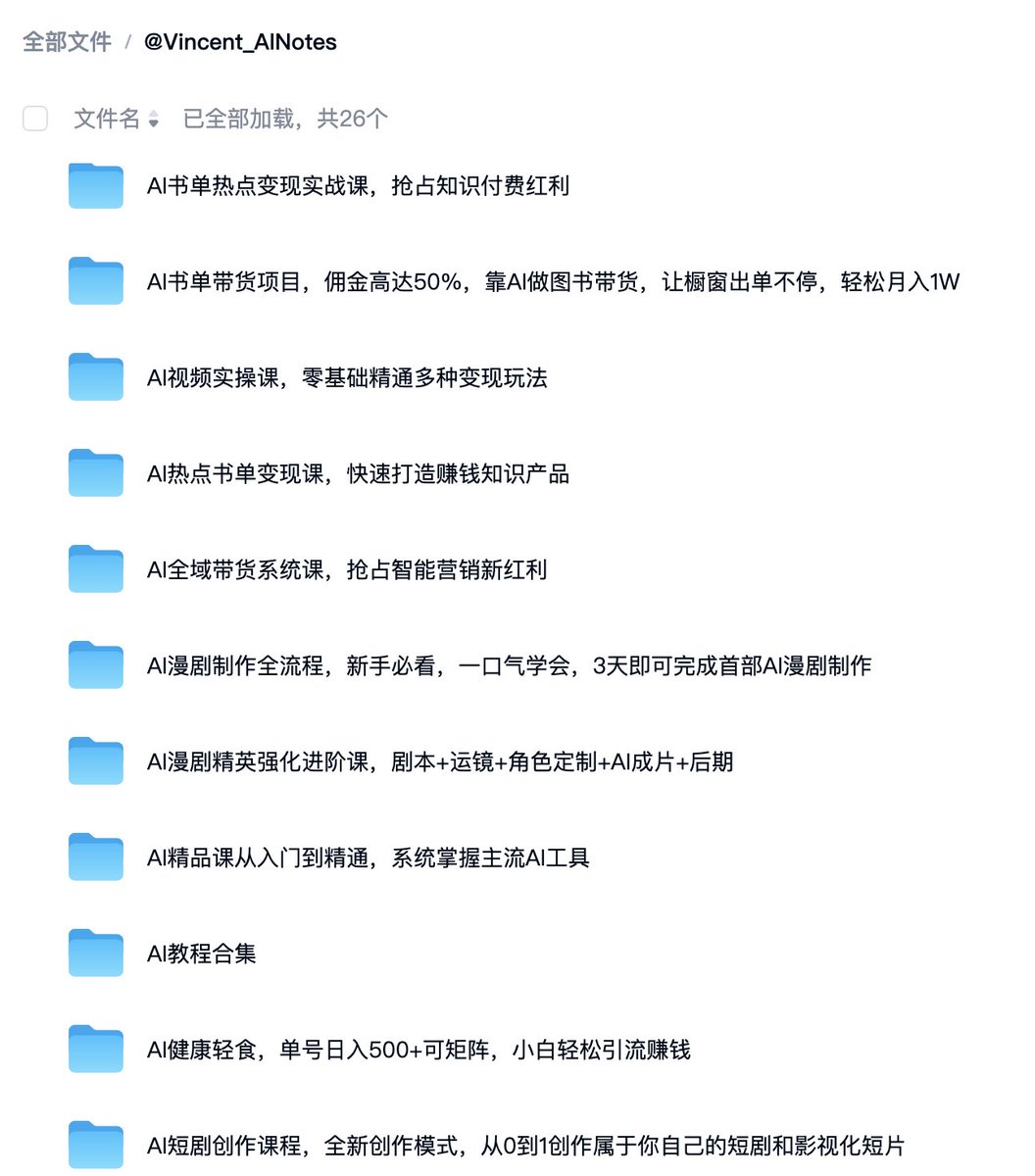 分享AI项目实战资料合集，涵盖内容创作、带货、视频变现等。