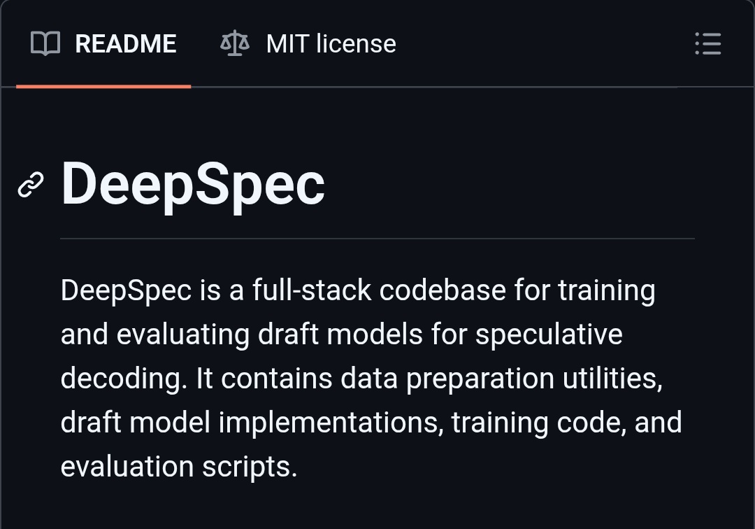 DeepSeek开源DeepSpec训练推测性解码模型