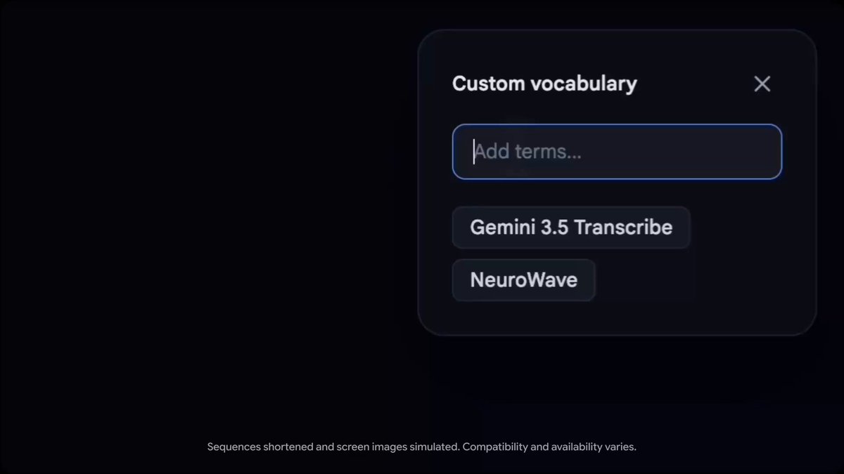 介绍Gemini 3.5 Transcribe语音识别API，支持多语言和自定义词汇